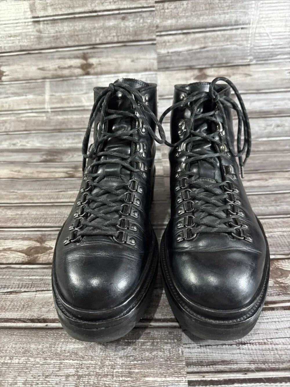 All Saints isaac chunky hiking boots Sz 43 EU 10 US Color Black Mspr 349 Leather